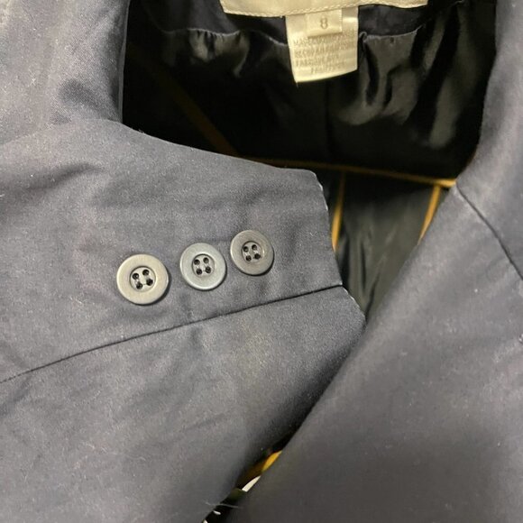 JONES New York suit jacket 8 navy double breasted fully lined women. - Picture 6 of 8